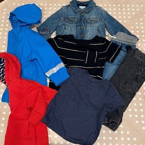 Boys’ 7-Piece Everyday Bundle – Denim, Raincoat, Hoodie + More!
